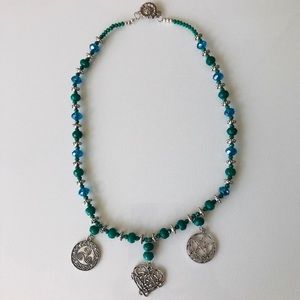 ☘️Celtic charms and crystal necklace☘️